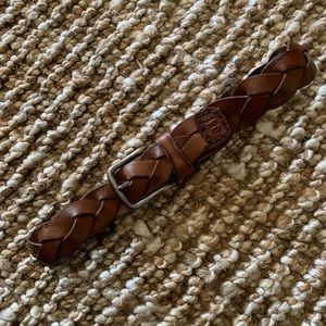 Abercrombie & Fitch Brown Braided Leather Belt